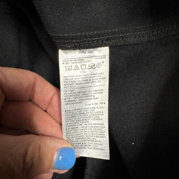 Old Navy Womens Black Jack Faux Suede A-Line Mini Skirt Patch Pockets Sz12 NEW - Picture 5 of 5